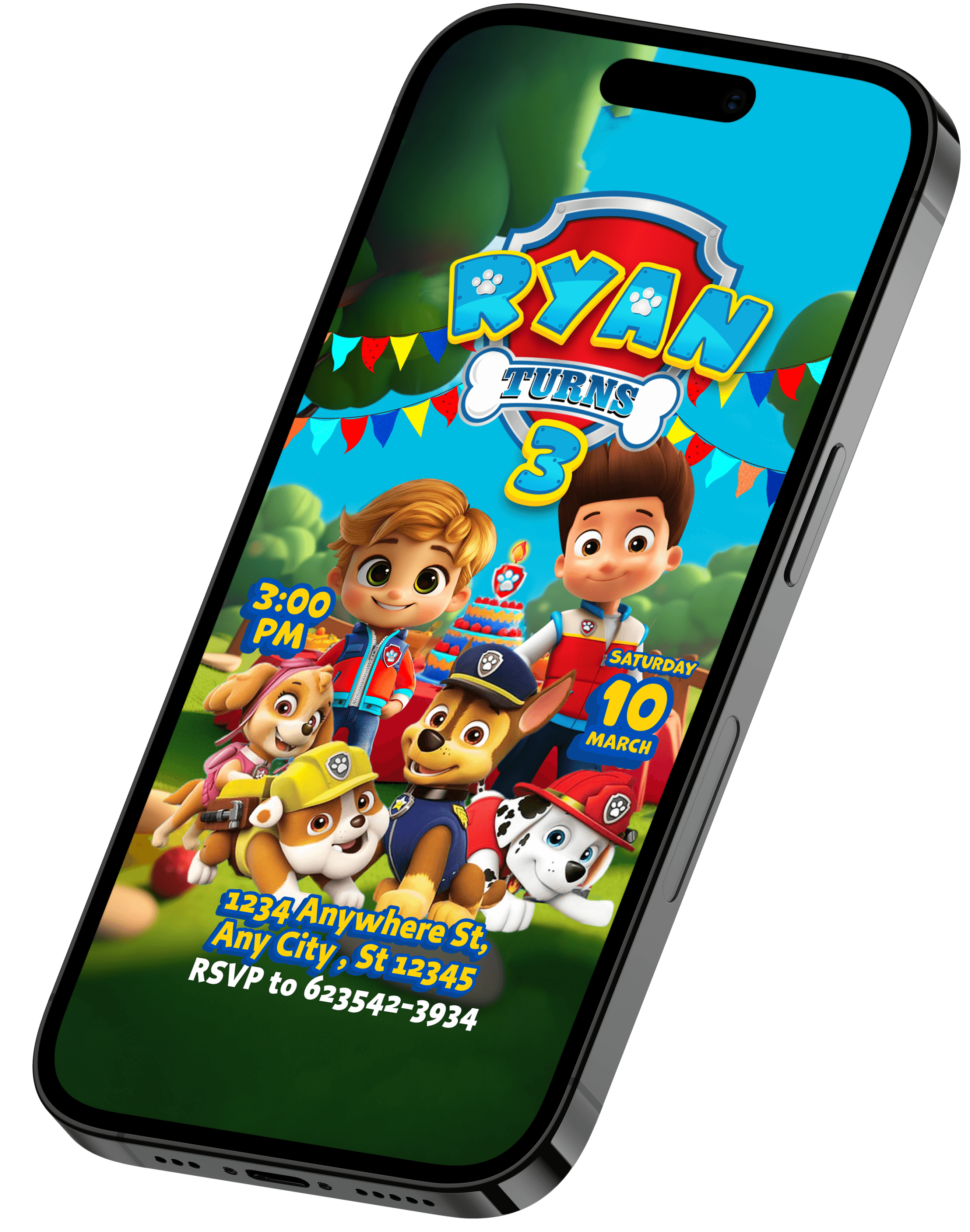 Paw Patrol Birthday Invite